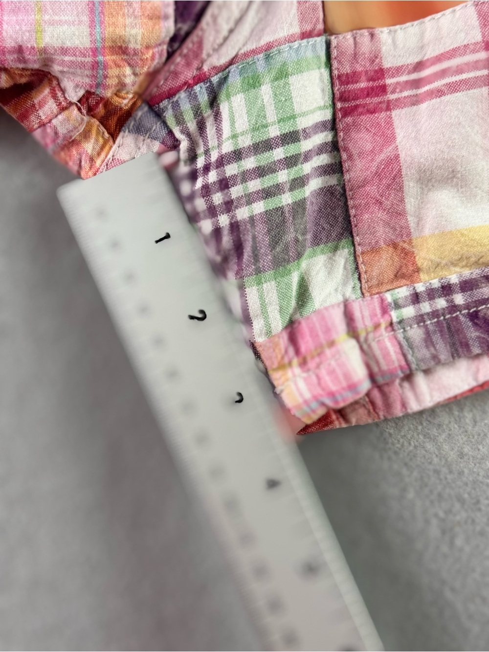 Patchwork Plaid Women’s Shorts - Multicolor - Picture 4 of 7